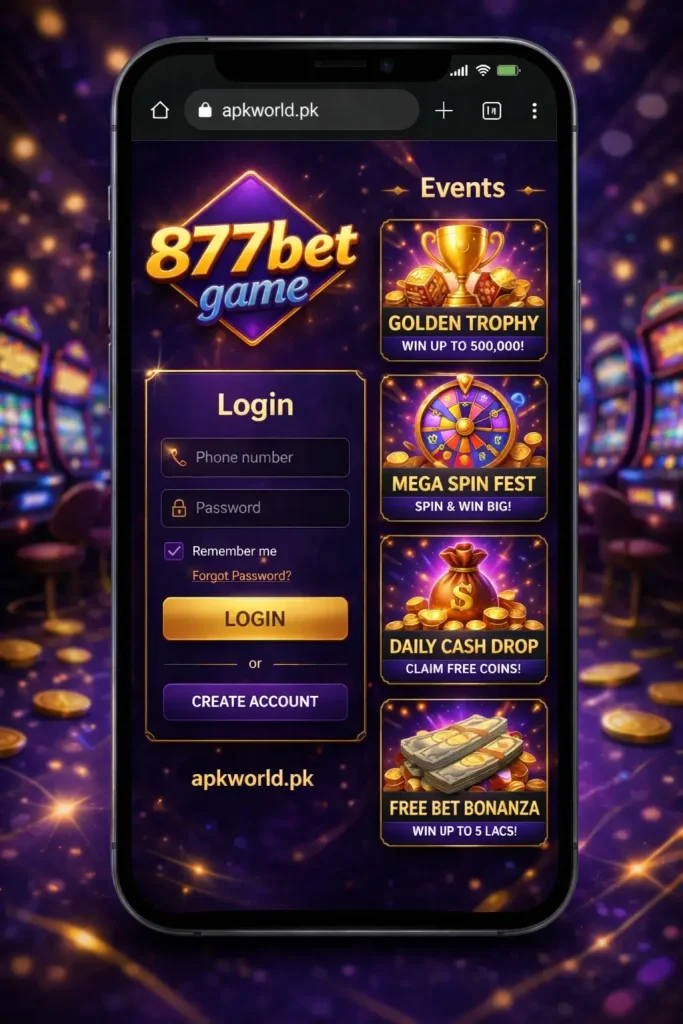 877bet game login and events