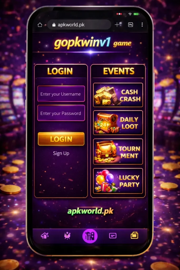 gopkwinv1 game login and events