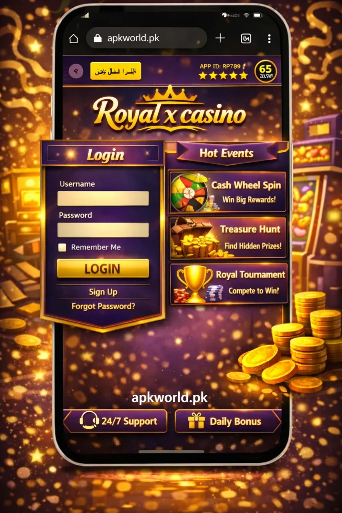 Royal X Casino game login and registration
