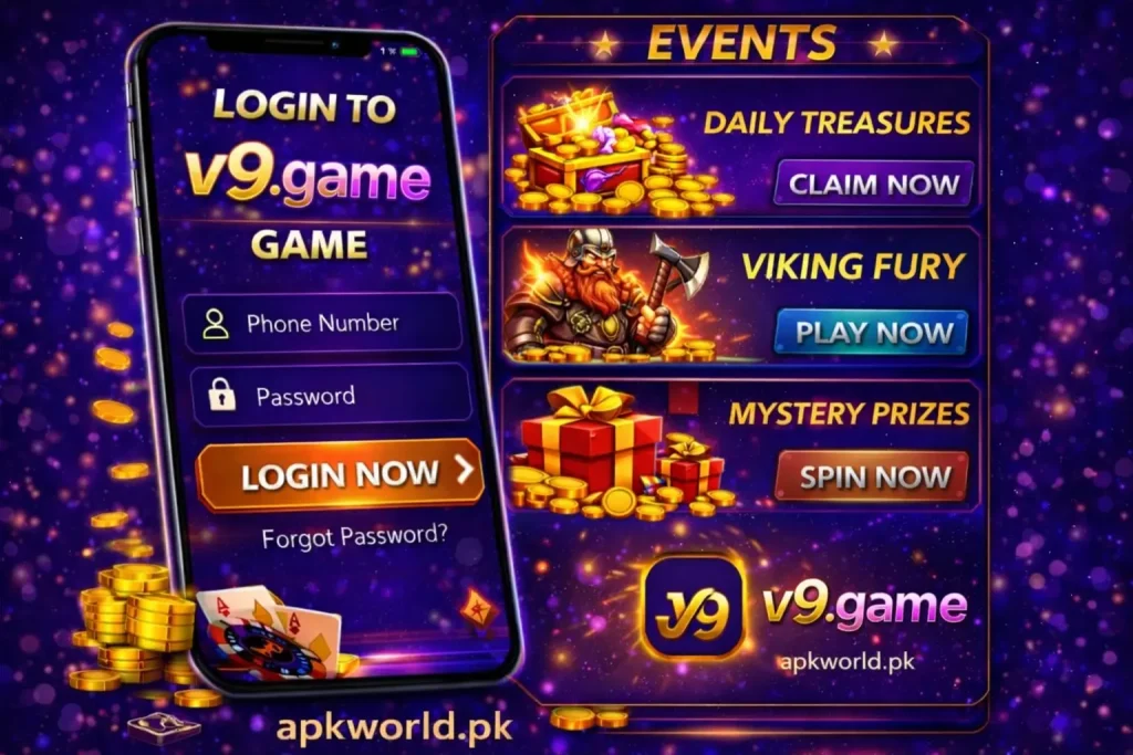 v9 game login and events