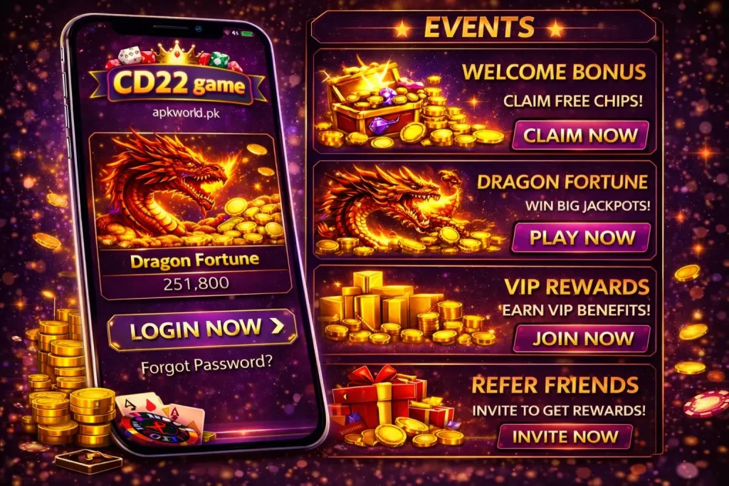 cd22 game login and events
