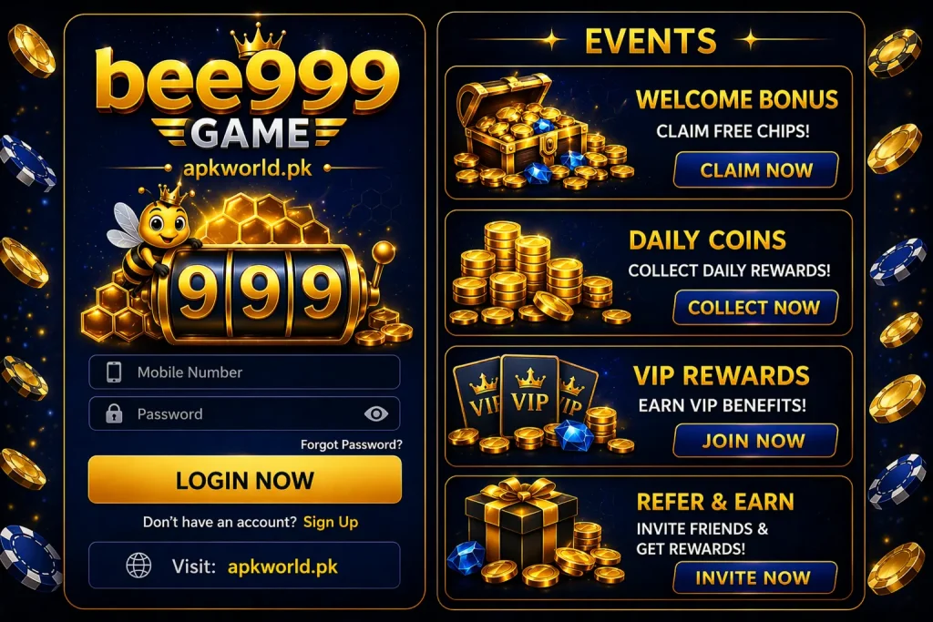 bee 999 game login and events